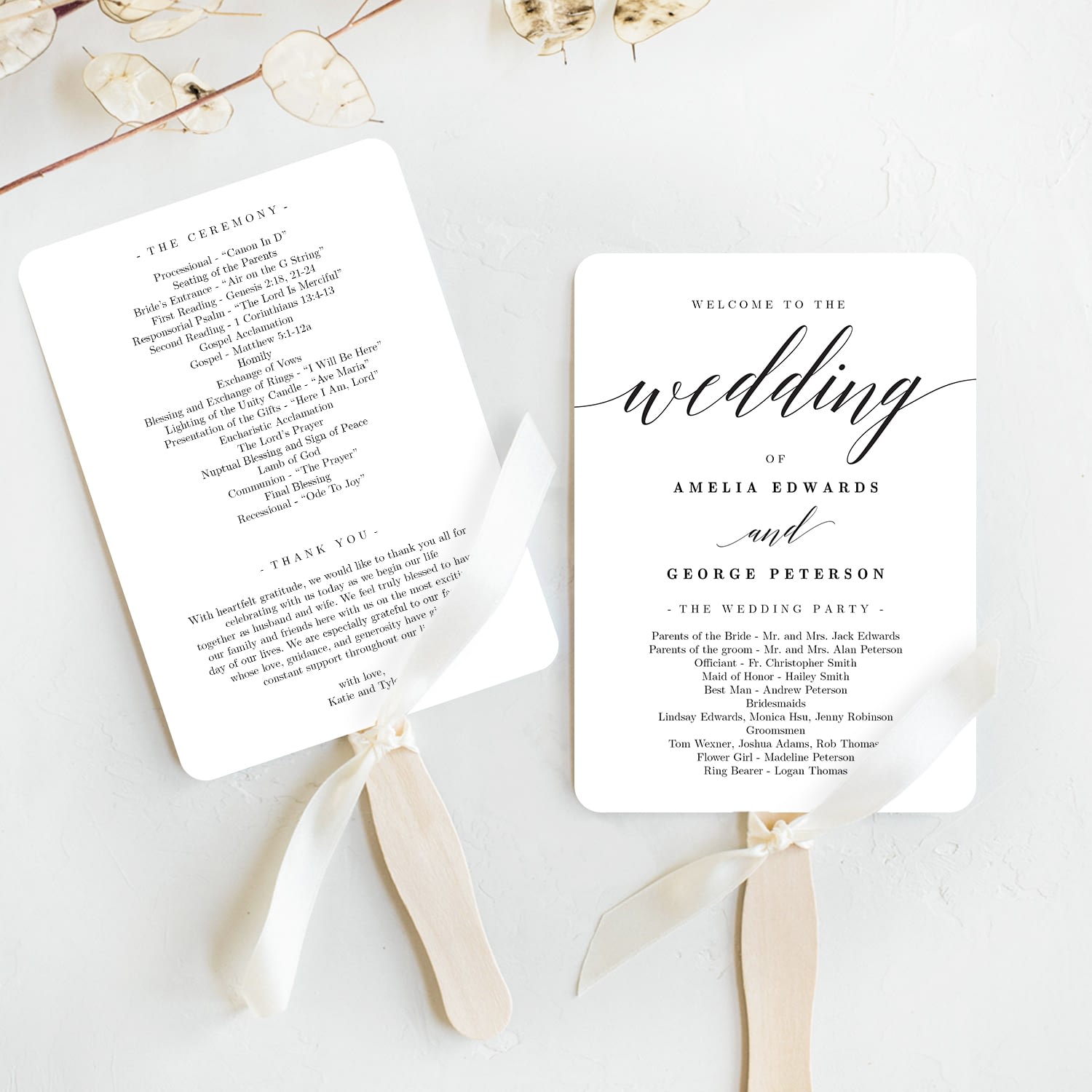 Modern Thank You From the Bride Printable