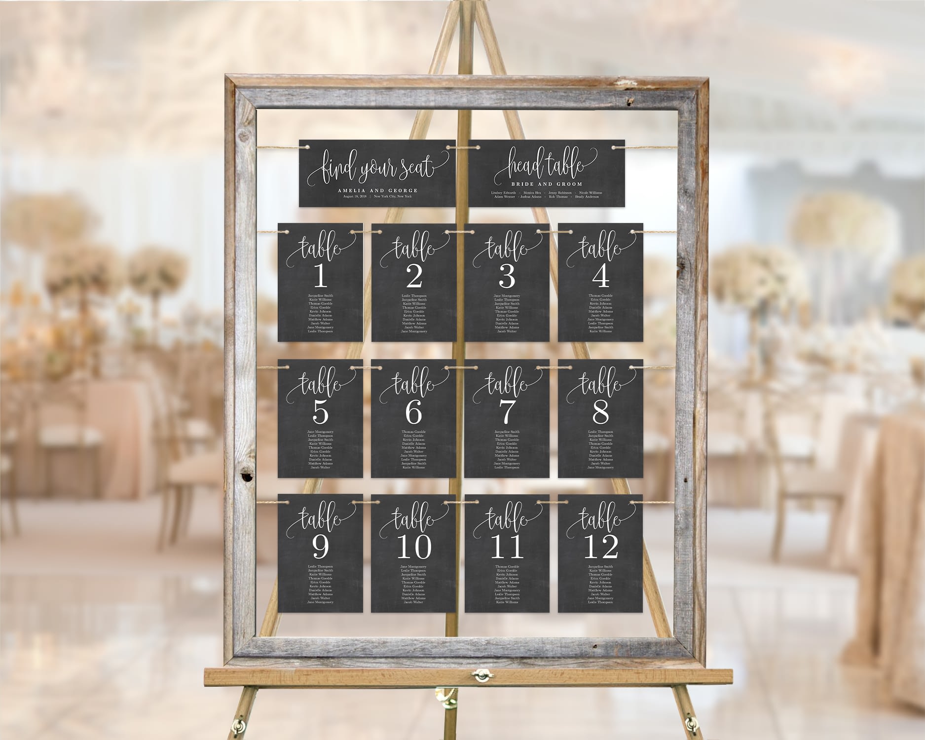 Table Seating Chart Cards Lovely Calligraphy Lcc Faux Chalkboard Berry Berry Sweet