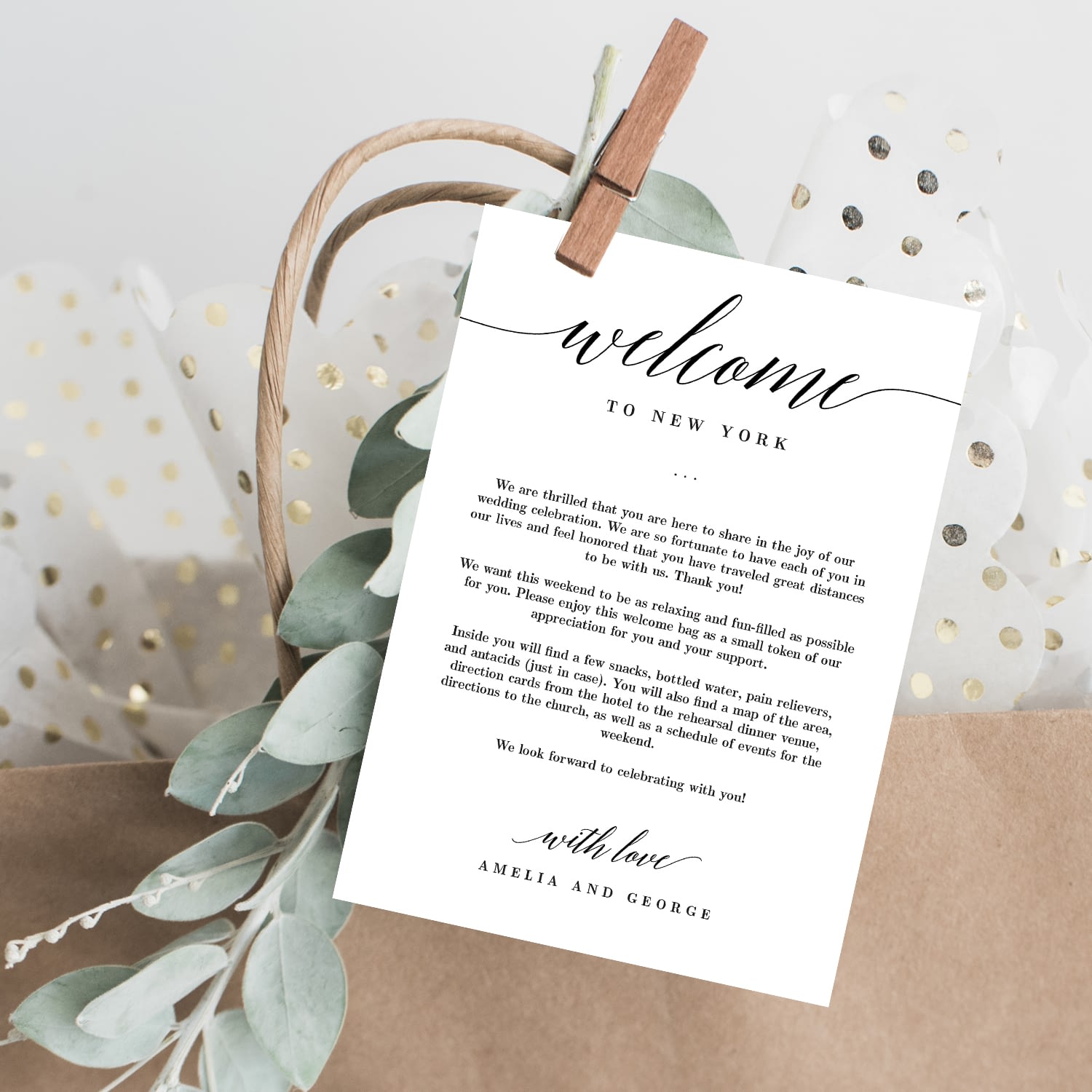 Welcome Card Template