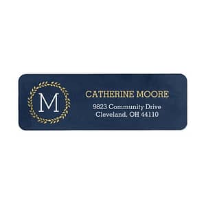 Grad Initial Graduation Return Address Labels - Berry Berry Sweet