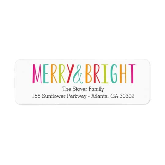 Simply Merry & Bright Holiday Return Address Labels