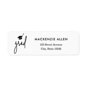 Tassel Hassle Graduation Return Address Labels - Berry Berry ...